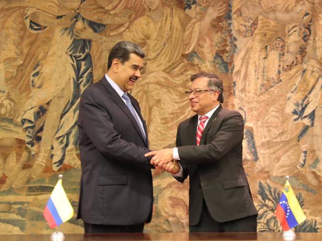 Nicolás Maduro y Gustavo Petro. Foto: prensa presidencial Venezuela.