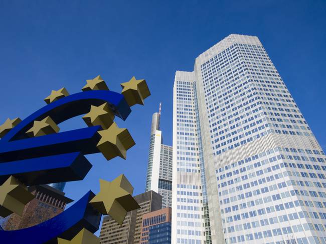 Vista de una sede del Banco Central Europeo en Frankfurt, Alemania. Foto: Holger Leue / Getty Images.