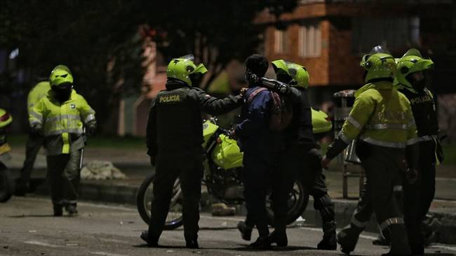 Denuncias sobre abuso policial en marchas. Foto: Colprensa - Álvaro Tavera