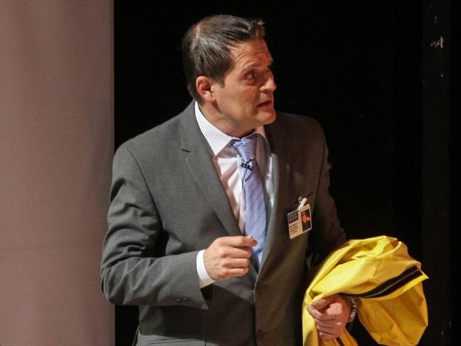Julio César Herrera en el estreno de la obra &quot;Betty la fea&quot;. Foto: Colprensa/Sofía Toscano