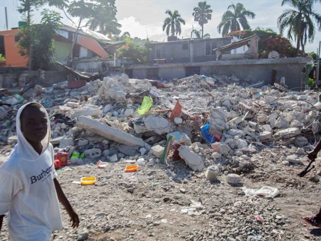 Este terremoto es resultado del de 2010: Laurent Lamothe, ex primer ministro de Haití. Foto: Getty Images / RICHARD PIERRIN