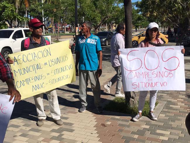 Productores de Sitionuevo, Magdalena, protestan por falta de atención del Gobierno