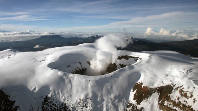Actividad del volcán Nevado del Ruiz / Foto: Gobernación de Risaralda