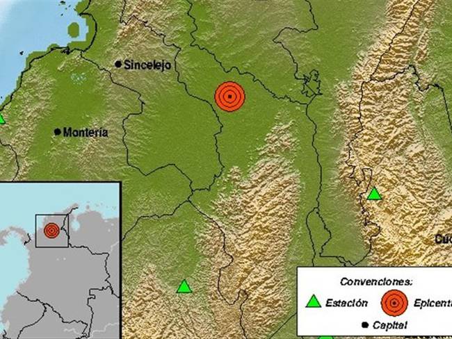 Sobre las 5:59 de la mañana se produjo un sismo que se sintió en varias regiones del territorio nacional. Foto: Servicio Geológico Colombiano