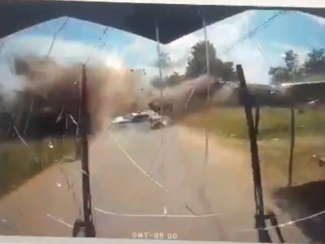 Ocupantes de un bus se salvaron durante atentado en el municipio de Tibú