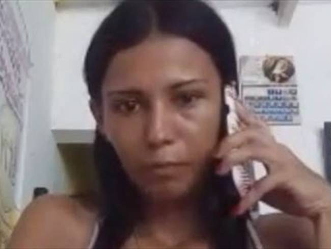 Maryuris Correa, la mujer agredida por tres hombres hinchas de Millonarios en Santa Marta. Foto: Captura de pantalla